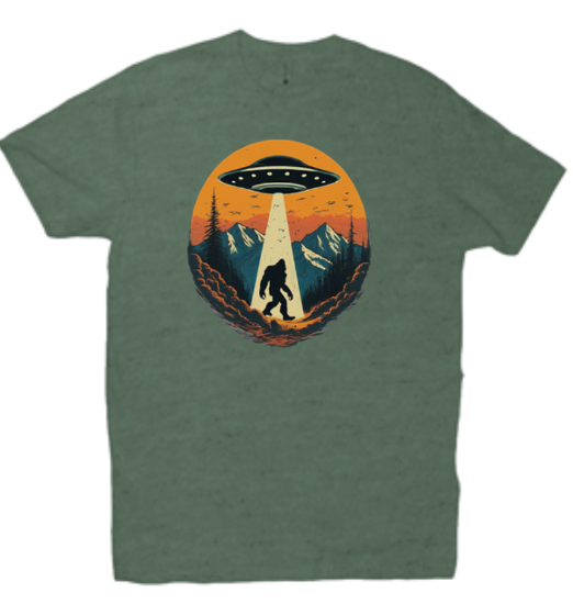 0000108 ufo t shirt abducted sasquatch big foot t shirt sasquatch t shirt 550