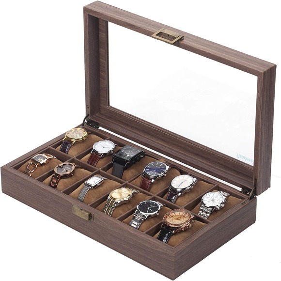 12 Slot Watch Box Organizer Watch Case 9