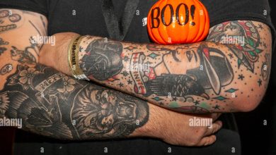 liverpool merseyside uk uk entertainment 19th october 2019 aiden rouse tattoo artist body tattoos at the adelphi international tattoo covention uk national and international tattoo artists staging the uk tattoo award