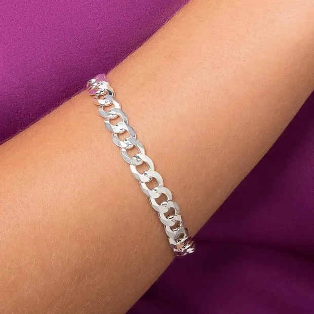 pulseira rommanel masculina prata 925 groumet 22cm 850061